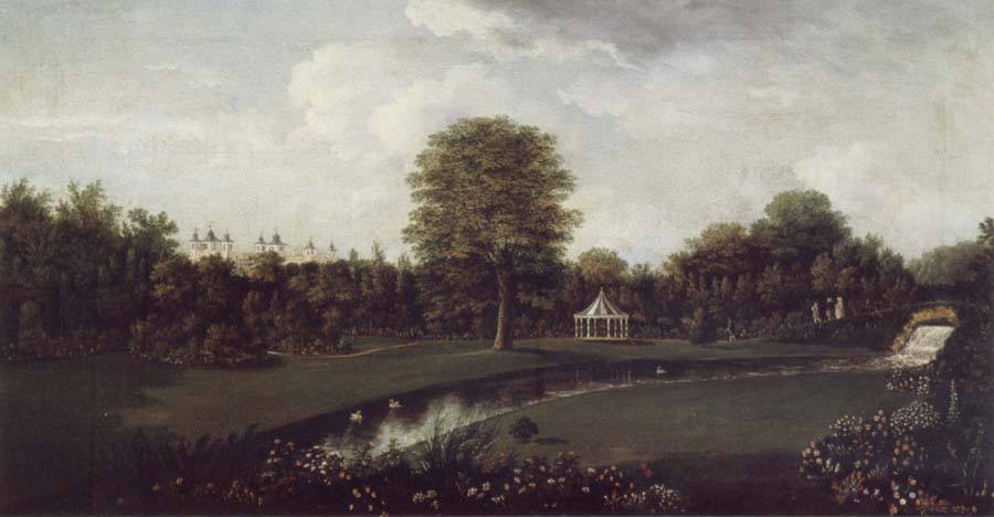 William Tomkins The Elysian Fields at Audley End,Essex,from the Tea House Bridge